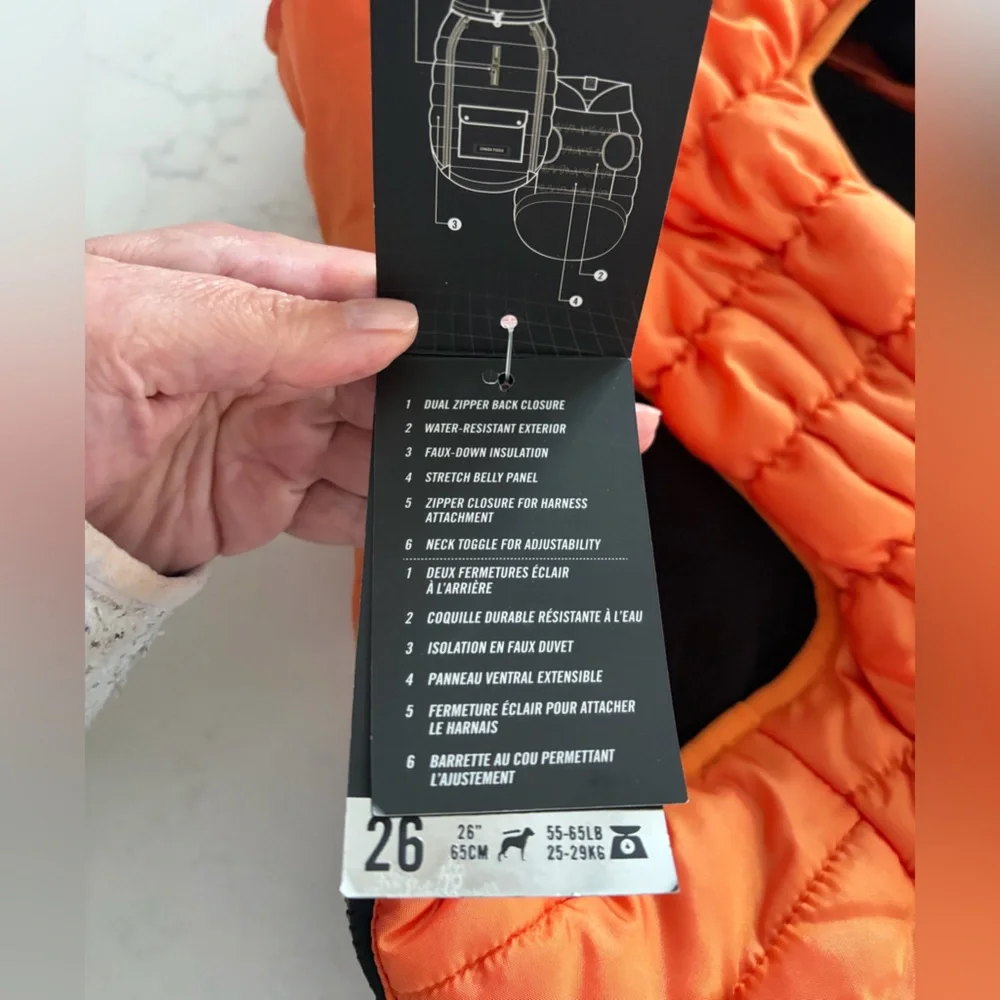 Canada Pooch Vibrant Orange Dog Coat